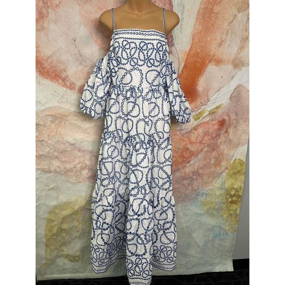 Anthropologie Puff-Sleeve Eyelet Dress - Picture 11 of 12